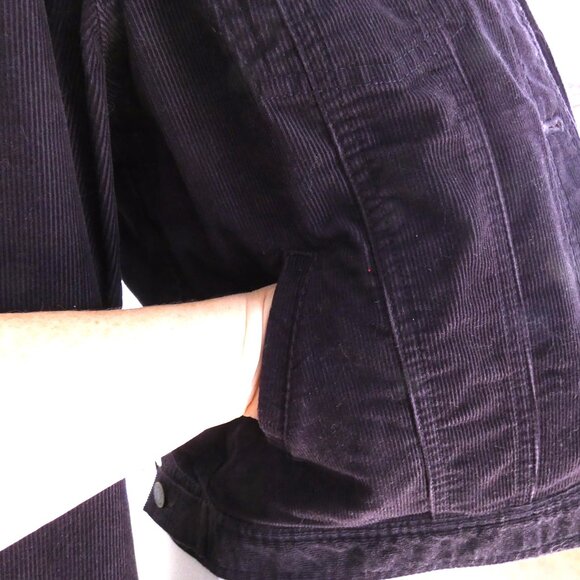 Ralph Lauren Jeans Company Vintage Eggplant Corduroy Button Up Jacket - Picture 6 of 7